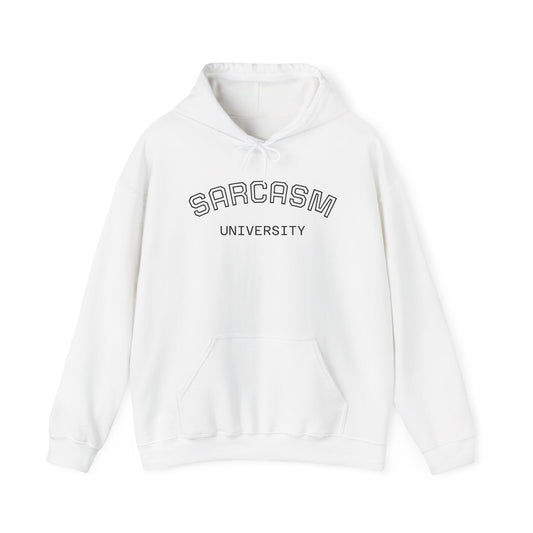 Sarcasm University Hoodie — Funny Collegiate Sarcastic Graphic Hoodie