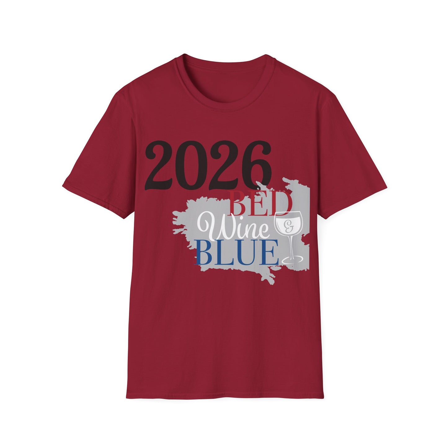 2026 Red White Blue Wine T‑Shirt - Patriotic Wine Lover Tee