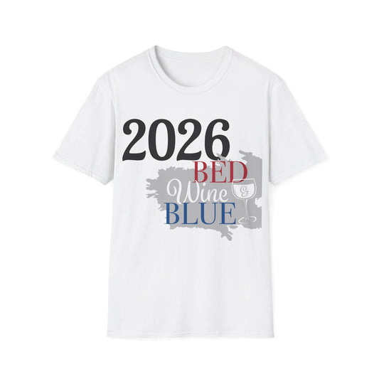 2026 Red White Blue Wine T‑Shirt - Patriotic Wine Lover Tee
